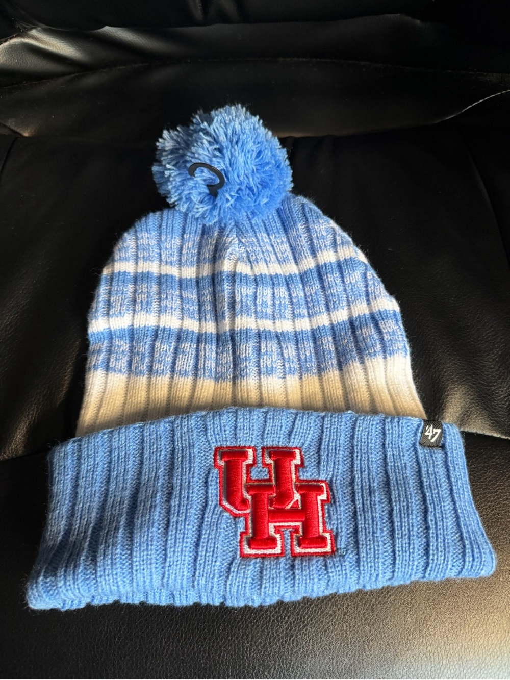 ’47 Houston Cougars Knit Pom Hat Blue Red White University of Houston Beanie